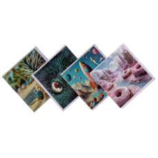 Mini General Design Greeting Card & Envelope - Size 7 x 7cm Assorted